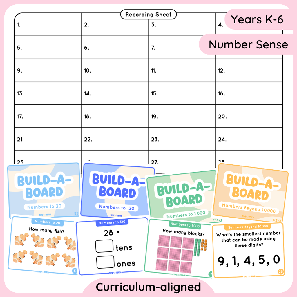 Build-A-Board: Number Sense Game Cards (Digital Download)