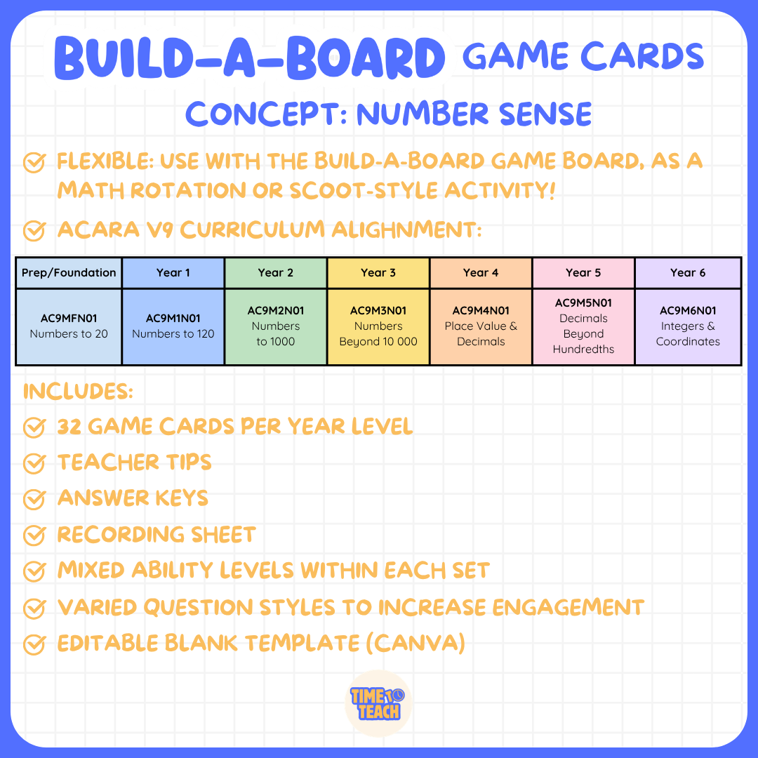 Build-A-Board: Number Sense Game Cards (Digital Download)