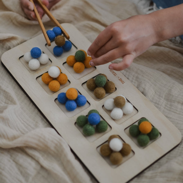 Felt Balls & Tongs Set