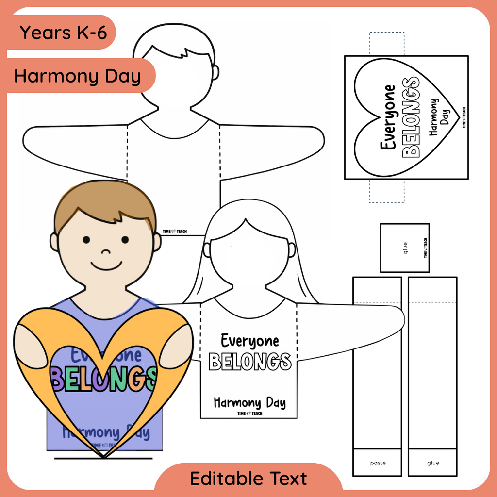 Everyone Belongs Harmony Day Craft (Digital Download)