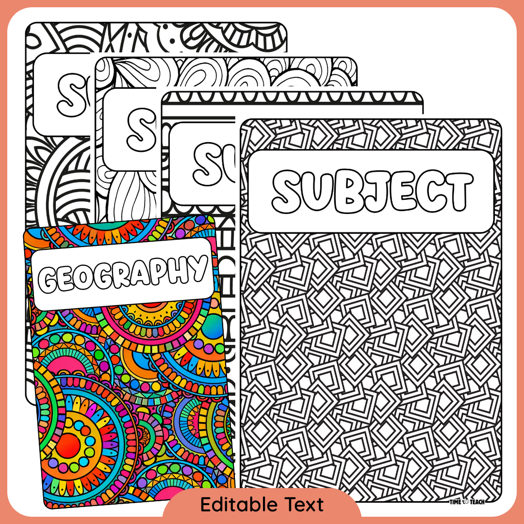 Mindfulness Subject Title Pages (Digital Download)